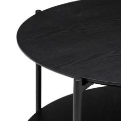 TABLE BASSE RONDE METAL KEMI NOIR D.63.2CM