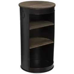 TABLE CAFE AJOURE DIEGO NOIR D.50X92CM