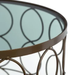 TABLE CAFE ARCHI DORE D.40.5X40.5X44CM