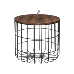 TABLE CAFE BEN NOIR D.48X43.5CM