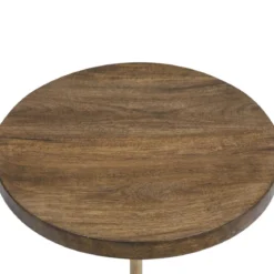 TABLE CAFE BOIS MARBRE NEITH BEIGE