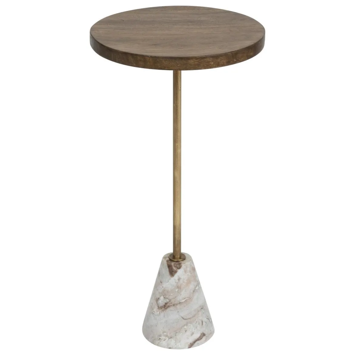 TABLE CAFE BOIS MARBRE NEITH BEIGE