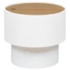 TABLE CAFE ENOLA BLANC D.38.5X35CM