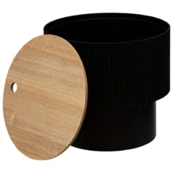 TABLE CAFE ENOLA NOIR D.38.5X35CM