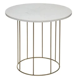 TABLE CAFE MARBRE D.60X55CM