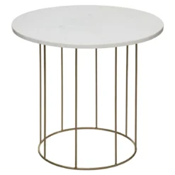 TABLE CAFE MARBRE D.60X55CM