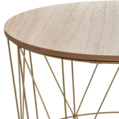 TABLE CAFE METAL GOLD KUMI