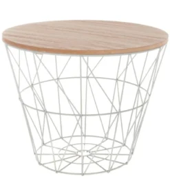 TABLE CAFE METAL GRIS KUMI D.38X30.5CM