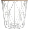TABLE CAFE METAL GRIS KUMI D.41X40CM