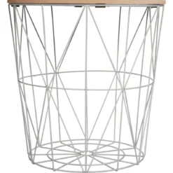 TABLE CAFE METAL GRIS KUMI D.41X40CM