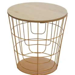 TABLE CAFE METAL MOUTARDE KUMI POP