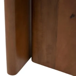 TABLE CAFE NANDA MANGUIER MARBRE BLANC D.51CM