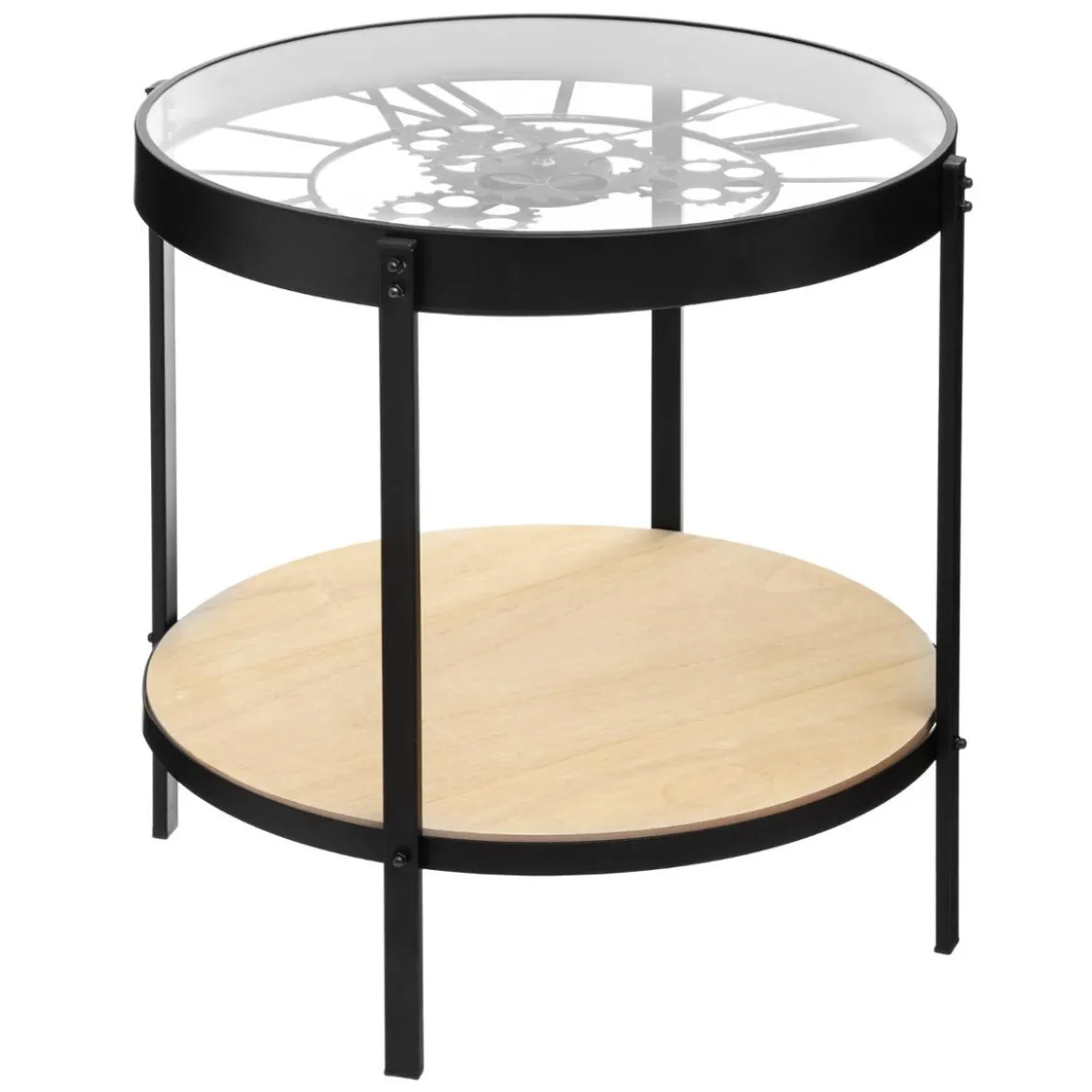 TABLE CAFE PENDULE MECANIQUE D.50.5X49CM