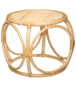 TABLE CAFE ROTIN AONI D.58X44CM