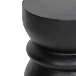 TABLE CAFE TOTEM JAFAR BOIS NOIR H.39.5CM