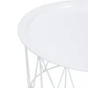 TABLE D APPOINT KUMI BLANC D.40X37X37CM
