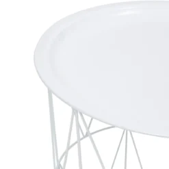 TABLE D APPOINT KUMI BLANC D.40X37X37CM