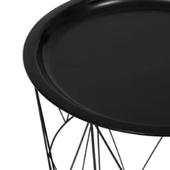 TABLE D APPOINT KUMI NOIR D.40X37X37CM