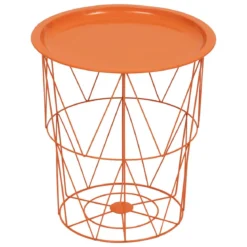 TABLE D APPOINT KUMI ORANGE D.40X37X37CM