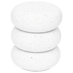 TABLE D APPOINT STONETO BLANC D.43X35X35CM