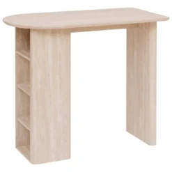 TABLE DE BAR ANAYA EFFET TRAVERTIN 120X60CM
