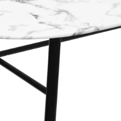 TABLE DINER EFFET MARBRE D.160X90CM
