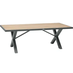 TABLE EMPERIA ACACIA ALUMINIUM 8 PLACES