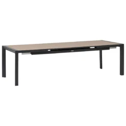 TABLE EVASION EXTENSIBLE ALUMINIUM HONEY GRAPHITE 10 PLACES