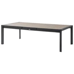 TABLE EVASION EXTENSIBLE ALUMINIUM HONEY GRAPHITE 14 PLACES
