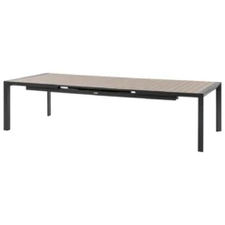 TABLE EVASION EXTENSIBLE ALUMINIUM HONEY GRAPHITE 14 PLACES