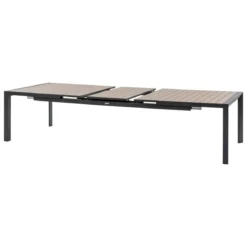 TABLE EVASION EXTENSIBLE ALUMINIUM HONEY GRAPHITE 14 PLACES