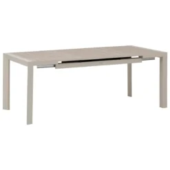 TABLE EVASION EXTENSIBLE ALUMINIUM LIN ARGILE 8 PLACES