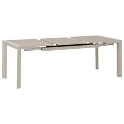 TABLE EVASION EXTENSIBLE ALUMINIUM LIN ARGILE 8 PLACES