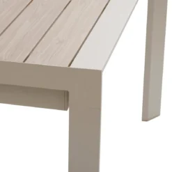 TABLE EVASION EXTENSIBLE ALUMINIUM LIN ARGILE 14 PLACES