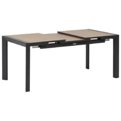TABLE EVASION EXTENSIBLE ALUMINIUM HONEY GRAPHITE 8 PLACES