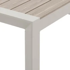 TABLE EVASION FIXE ALUMINIUM LIN ARGILE 8 PLACES