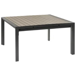 TABLE EVASION RALLONGE AUTOMATIQUE CARREE SEIGLE 10 PLACES