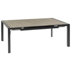 TABLE EVASION RALLONGE AUTOMATIQUE CARREE SEIGLE 10 PLACES