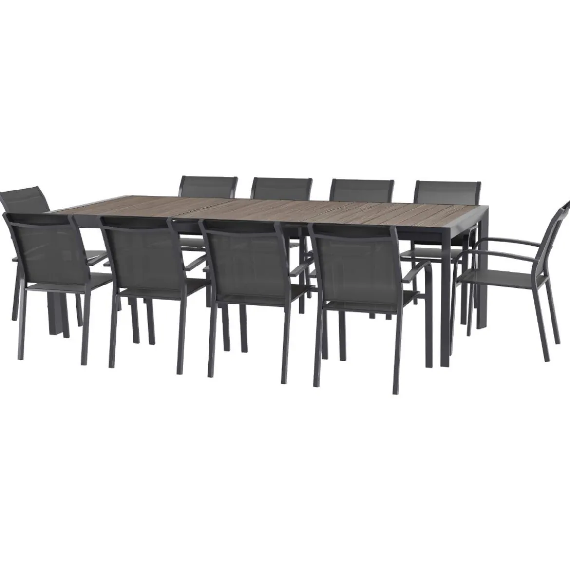 TABLE EVASION RALLONGE AUTOMATIQUE SEIGLE GRAPHITE 10 PLACES