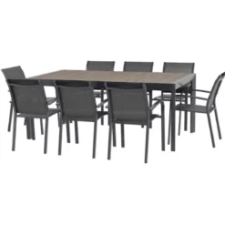 TABLE EVASION RALLONGE AUTOMATIQUE SEIGLE GRAPHITE 10 PLACES