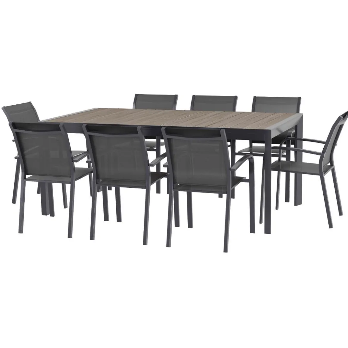 TABLE EVASION RALLONGE AUTOMATIQUE SEIGLE GRAPHITE 10 PLACES