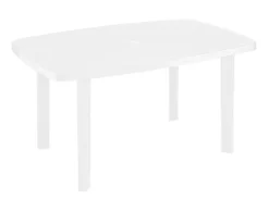 TABLE FARO BLANC OVAL 137X85X72CM