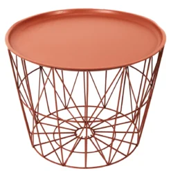 TABLE FILAIRE METAL TERRACOTTA D.50CM