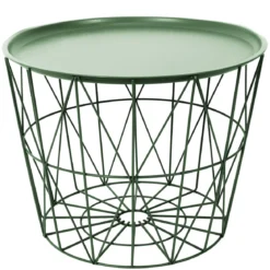 TABLE FILAIRE METAL VERT D.50CM