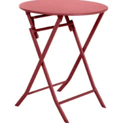 TABLE GREENSBORO RONDE GROSEILLE 2 PLACES