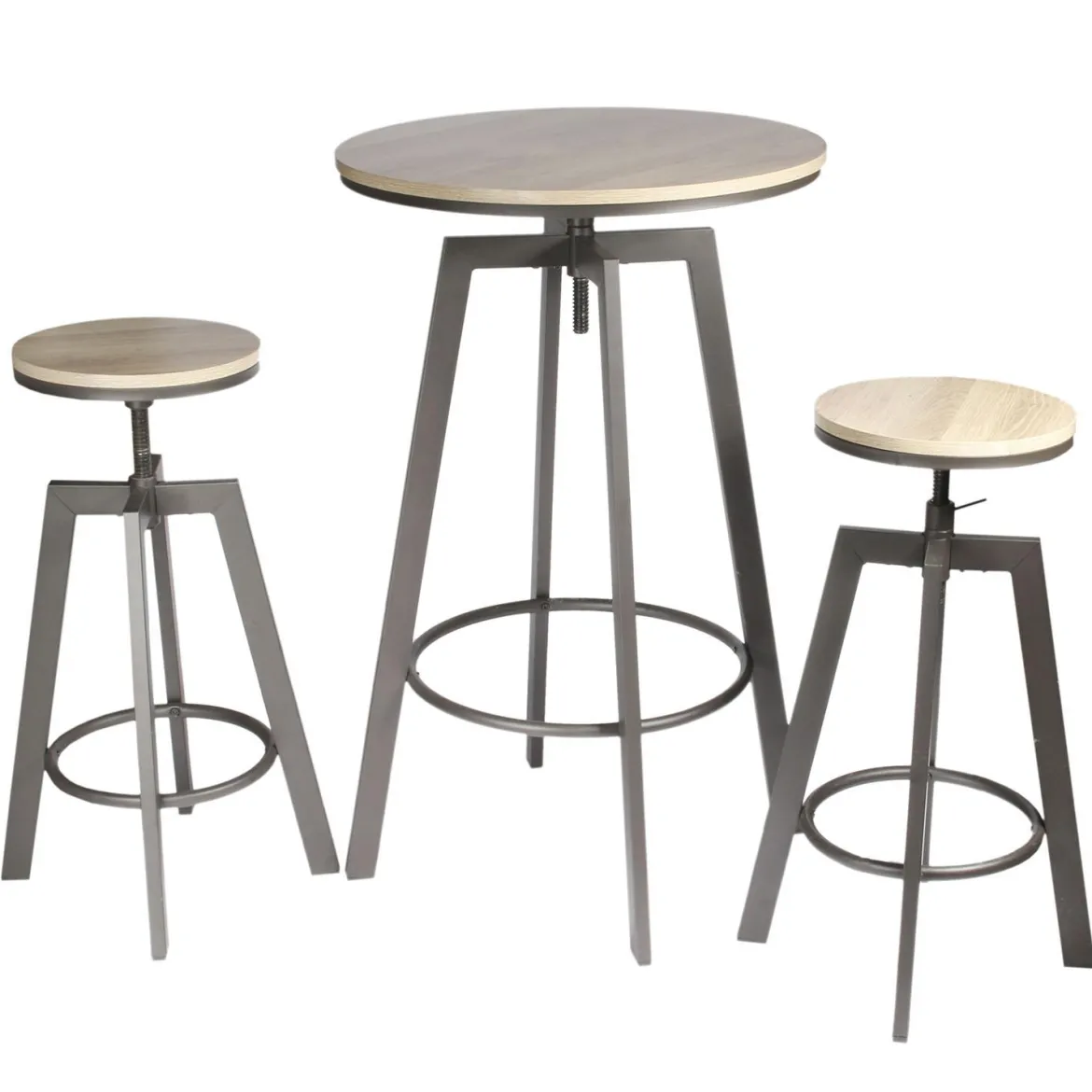 TABLE MANGE DEBOUT 2 TABOURETS REGLABLES ARIA