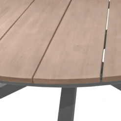 TABLE ORIENGO RONDE ACACIA GRAPHITE 8 PLACES