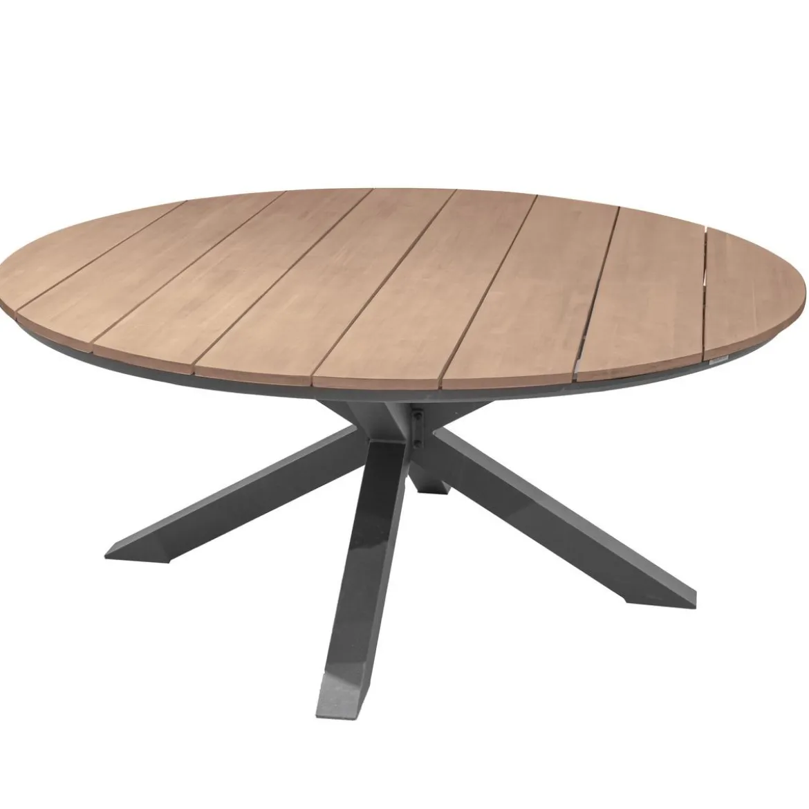 TABLE ORIENGO RONDE ACACIA GRAPHITE 8 PLACES