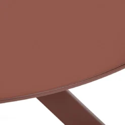 TABLE ORYON RONDE ACAJOU 6 PLACES