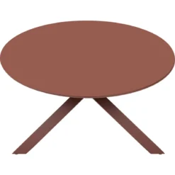 TABLE ORYON RONDE ACAJOU 6 PLACES